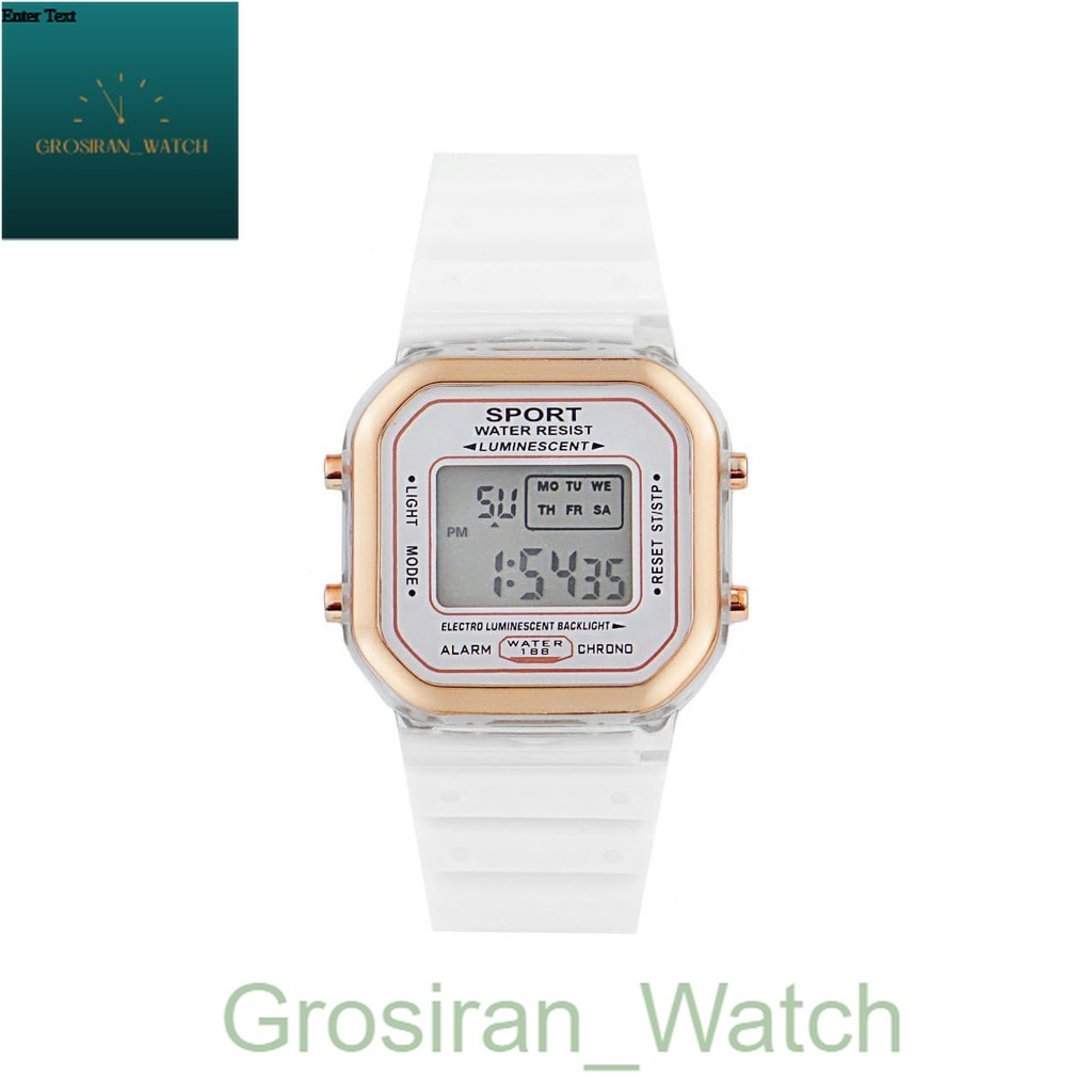 Jam Tangan Wanita Fashion Korea SS-12 Style Digital Sports kotak [G_W]