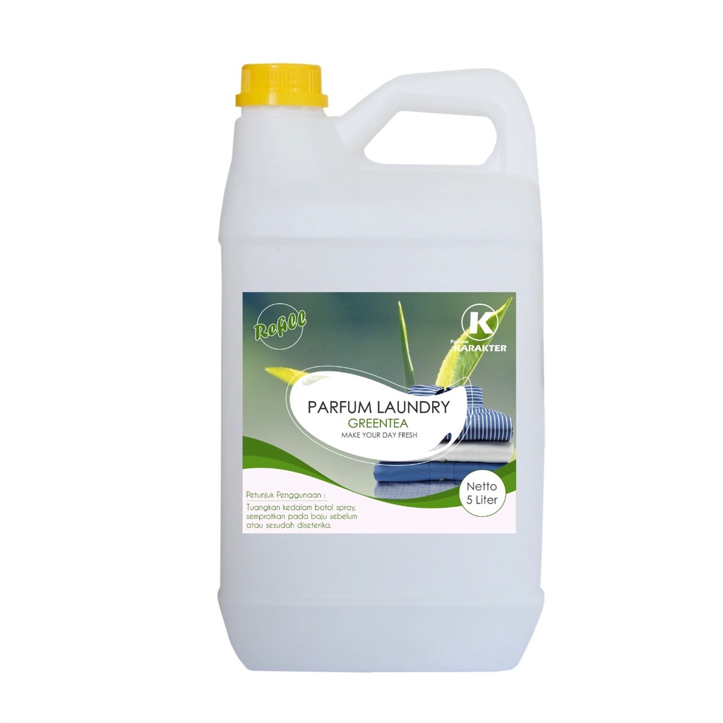 Parfum Laundry aroma Green Tea ( Greentea ) | Pewangi Laundry Pakaian WAngi Tahan Lama | UK 5 LITER | Bisa Cod | Termurah