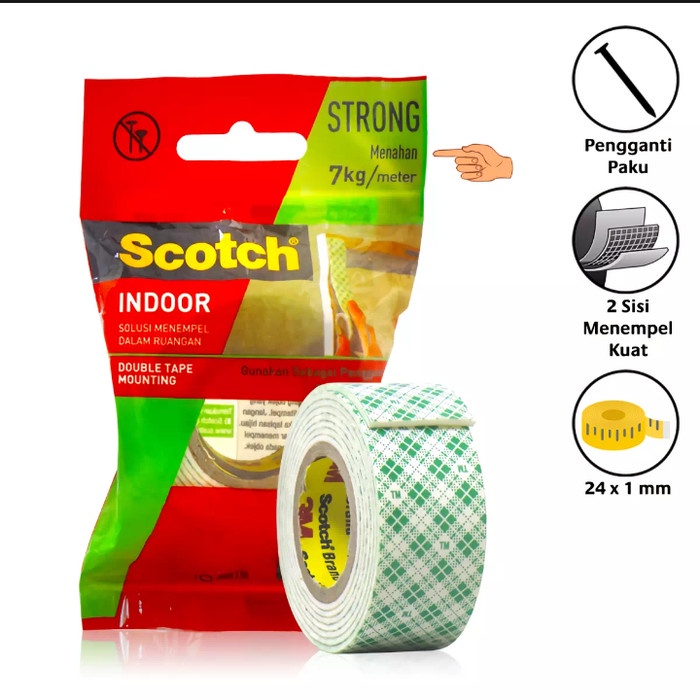 

Menakjubkan 3 M Scotch Double Tape / Mounting Double Tape 24 Mm X 1 M Promo
