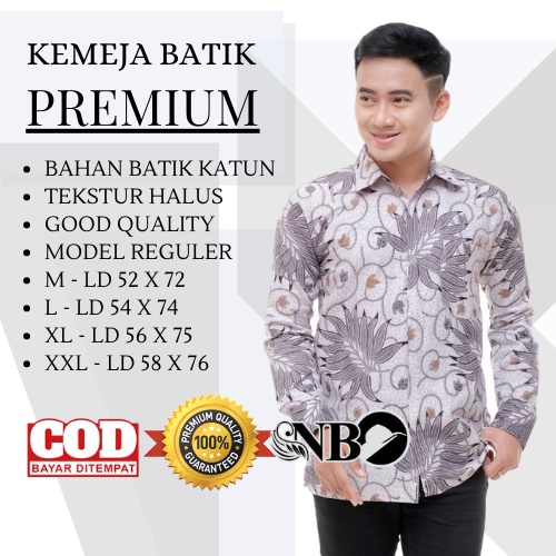 Batik Lengan Panjang Kemeja Batik Pria Batik Artonesia M L XL XXL