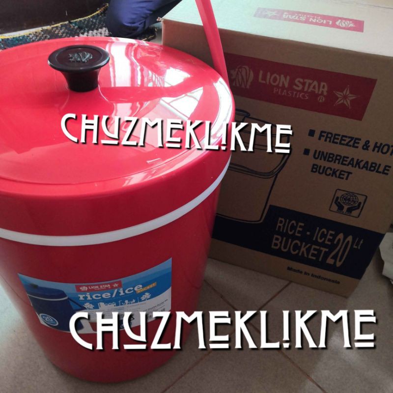 Rice bucket, ice lion star I-14/Termos nasi, es lion star I-14 (20 liter)/Rice bucket lion