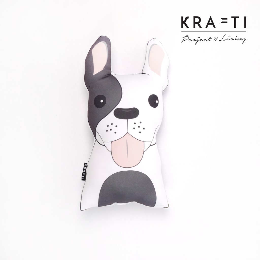 Krafti Project & Living - Bantal Boneka Anjing French Bulldog (French Bulldog Plushies)