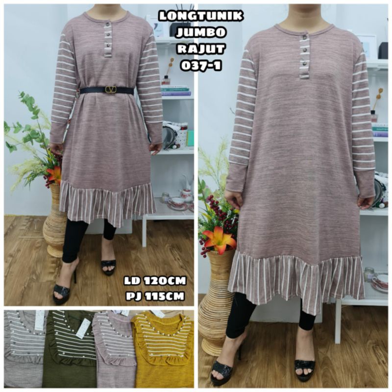 Long Tunik Rajut Jumbo Busui Ld 120