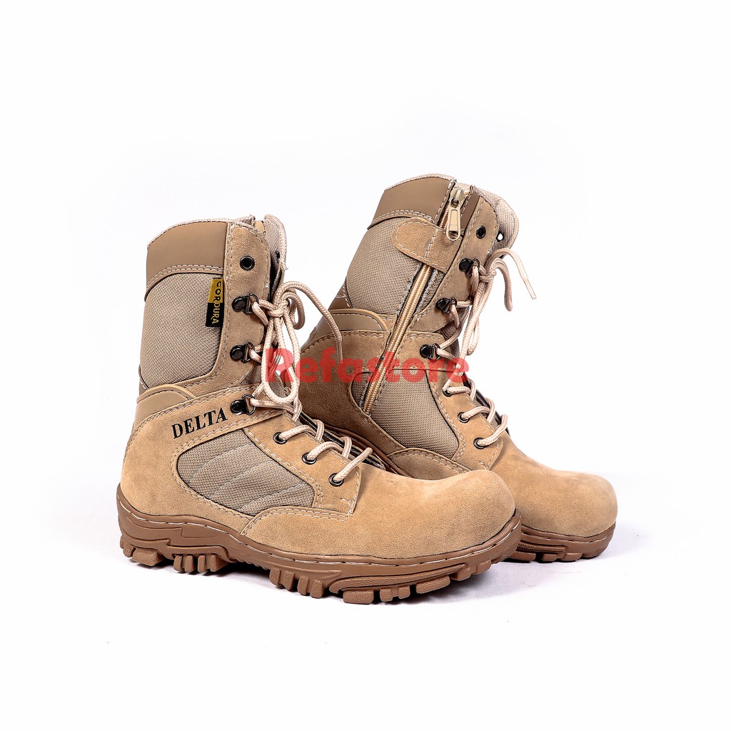 Sepatu Pria Keren Delta 8 Inchi  USA Cream Sepatu Boots Tactical Sepatu Pria