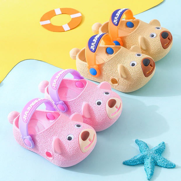 HappyOliver JIAJIA BEAR PAO2 Sandal Anak Laki Laki Perempuan Bahan Karet Model Lucu 0-5 Tahun Import