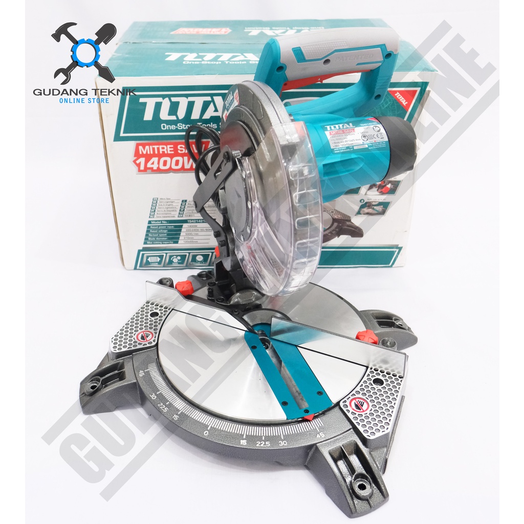 Mitre Saw 8&quot; TOTAL TS42142101 / Mesin Potong Aluminium TS 42142101 - Mesin Miter Saw TOTAL