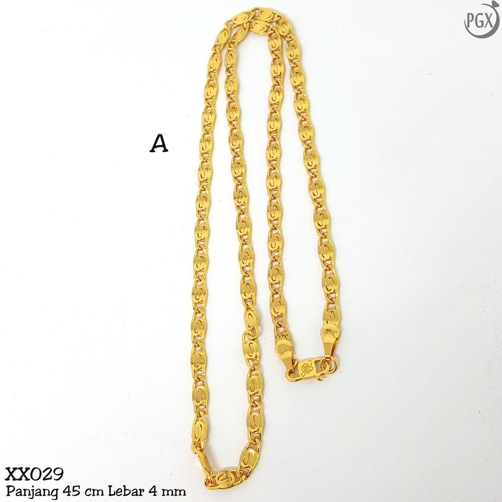 PGX Kalung Pria Wanita Xuping Perhiasan Lapis Emas Aksesoris Fashion Premium - XX029