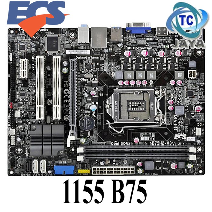 MAINBOARD LGA 1155 B75 2 SLOT RAM - ECS