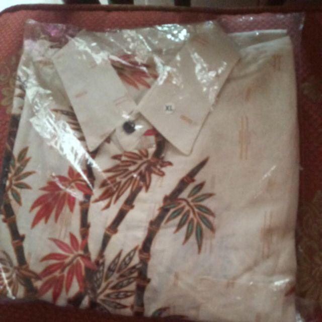 Baju Batik Couple Gamis Batik Keluarga Motif Bambu Putih Dengan Batik Anak Terbaru