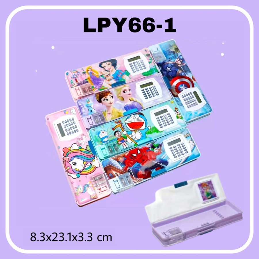 

SJS Kotak Pensil Magnet Kalkulator/Tempat Pensil/Pensil Case/Box/Wadah
