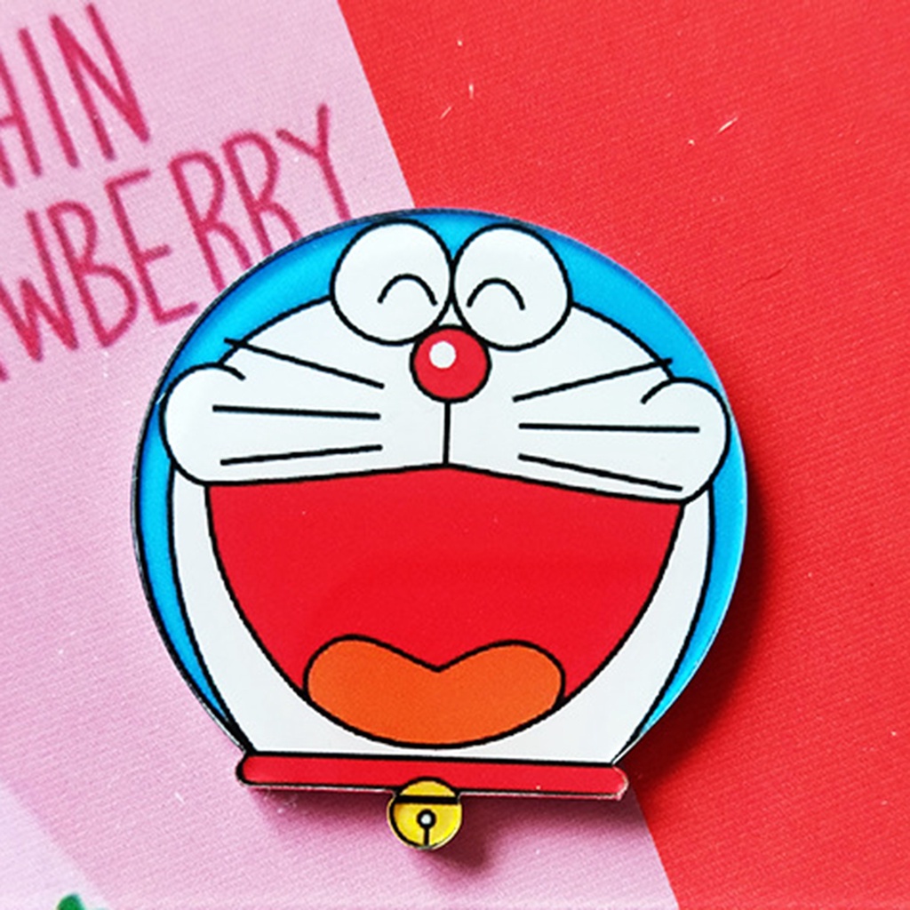 5 Pcs Bros Lencana Desain Karakter Kartun Anime Jepang Doraemon Bahan Plastik Untuk Pesta