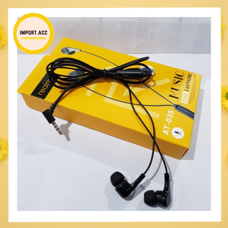 Earphone Realme at-038 Music Stereo Super Bass [import]