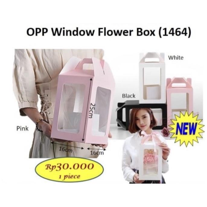 

[COD] OPP Window Flower Box 1464 Kotak Bunga Bloombox Kotak Hampers Kado [COD]