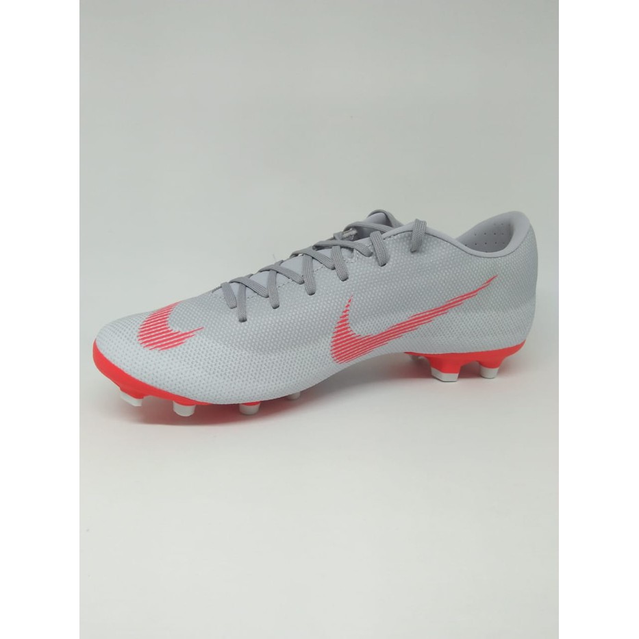 sport ku/Sepatu bola nike original VaporX 12 Academy MG Abu abu-merah new 2018