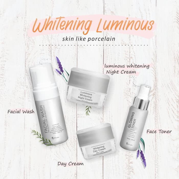 PAKET WHITENING LUMINOUS SABUN BARCODE UTUH (DAY/SUNWHITE/SUNGLOW READY) MS GLOW ORIGINAL