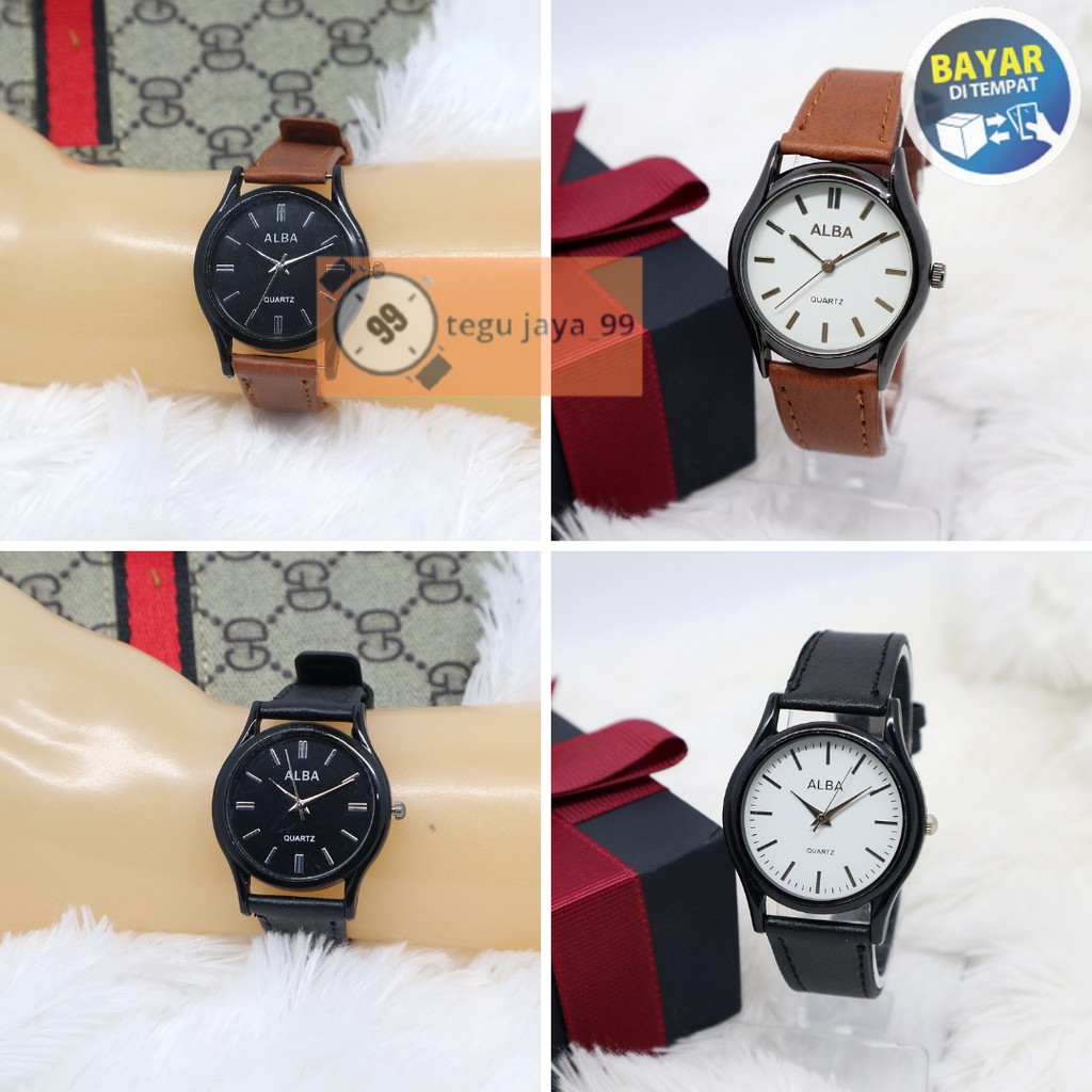 JAM TANGAN CASUAL WANITA SIMPLE KEREN KULIT MURAH GROSIR GL1136