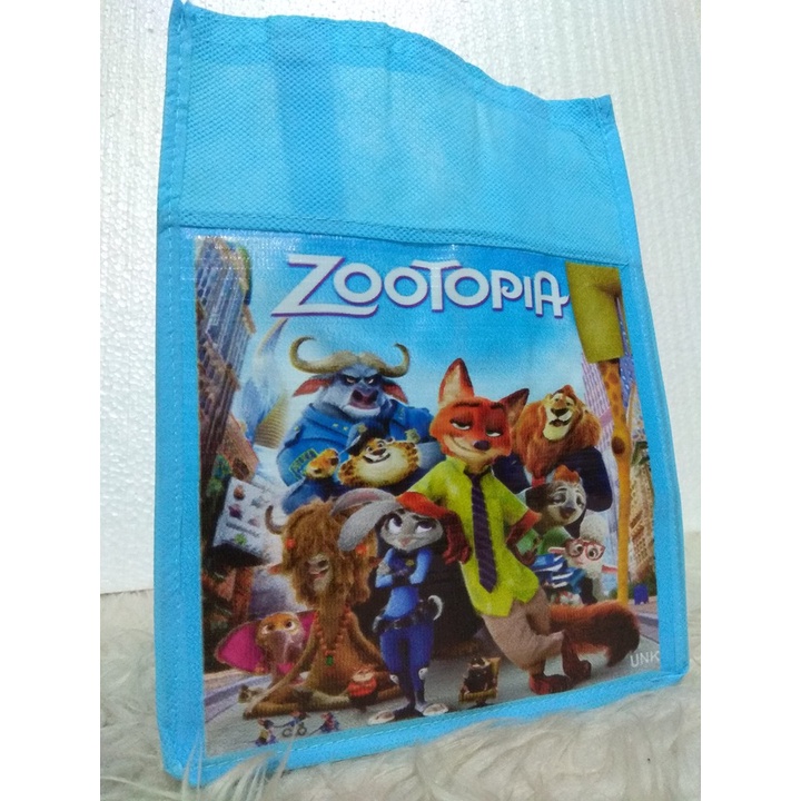 Tas NK Tema Animal Spunbond Goodie Bag Souvenir Ulang Tahun Anak Bingkisan Party Gift Birthday-Zootopia