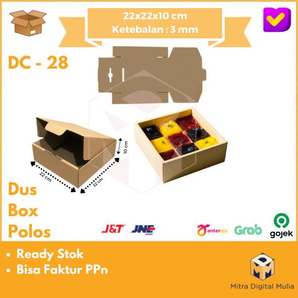 

Kardus Dus Polos DC-28 Diecut 22 x 22 x 10 Box Makanan / Hampers