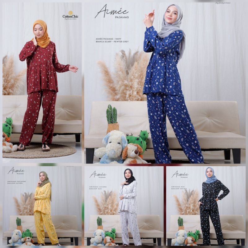AIMEE PAJAMAS BAJU TIDUR DEWASA KATUN BUSUI