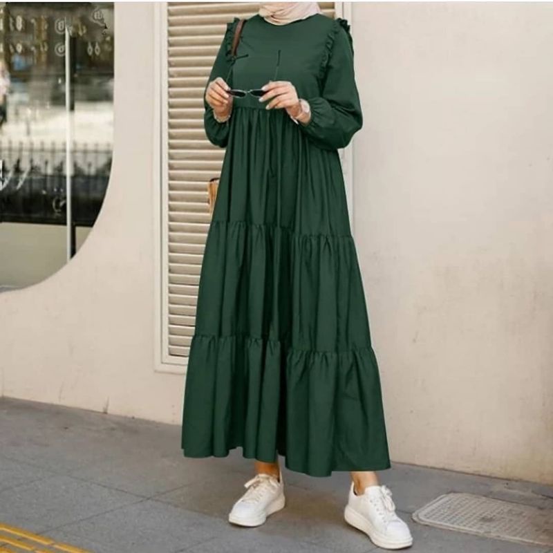 Midi dress sakhila import premium tidak mudah kusut