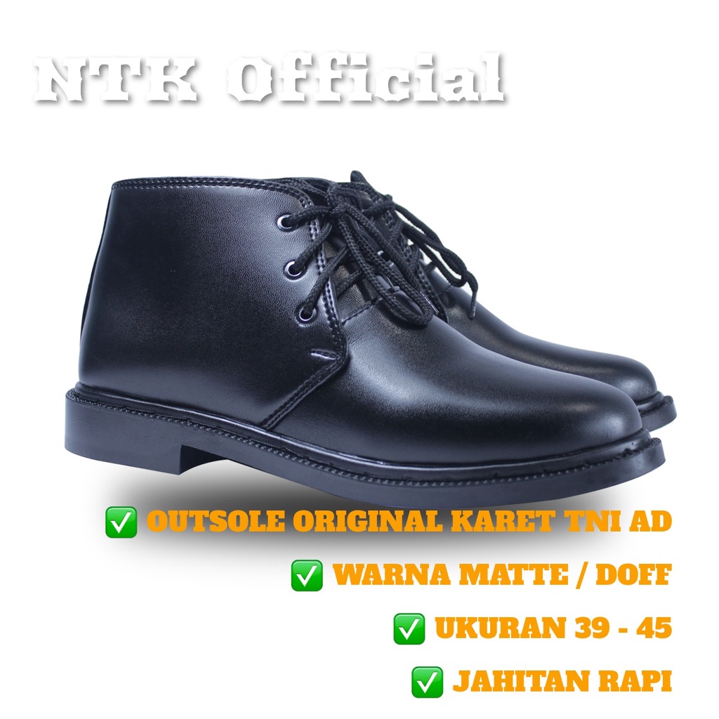 Sepatu kerja pria pdh semi formal matte dop ukuran 39 - 45