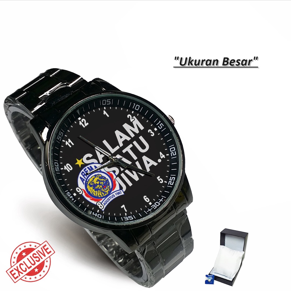 Jam Tangan Rantai Couple AREMA SALAM SATU JIWA - 1 (Awesome)