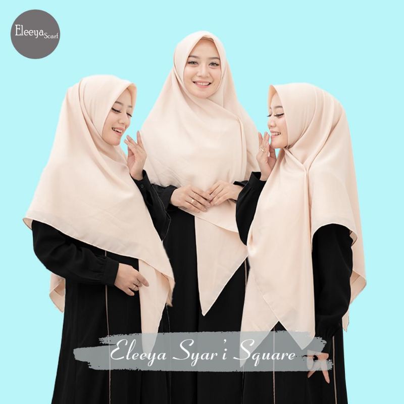 HIJAB SEGIEMPAT SYARI 130 x 130 || ELEEYA ORIGINAL