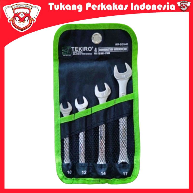 Tekiro Kunci ring Pas set 4 pcs 8-17 mm