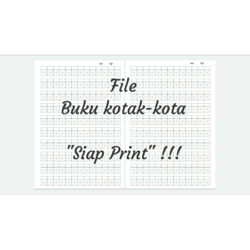 File desain Buku kotak-kotak untuk menulis Huruf Jepang Mandarin Korea
