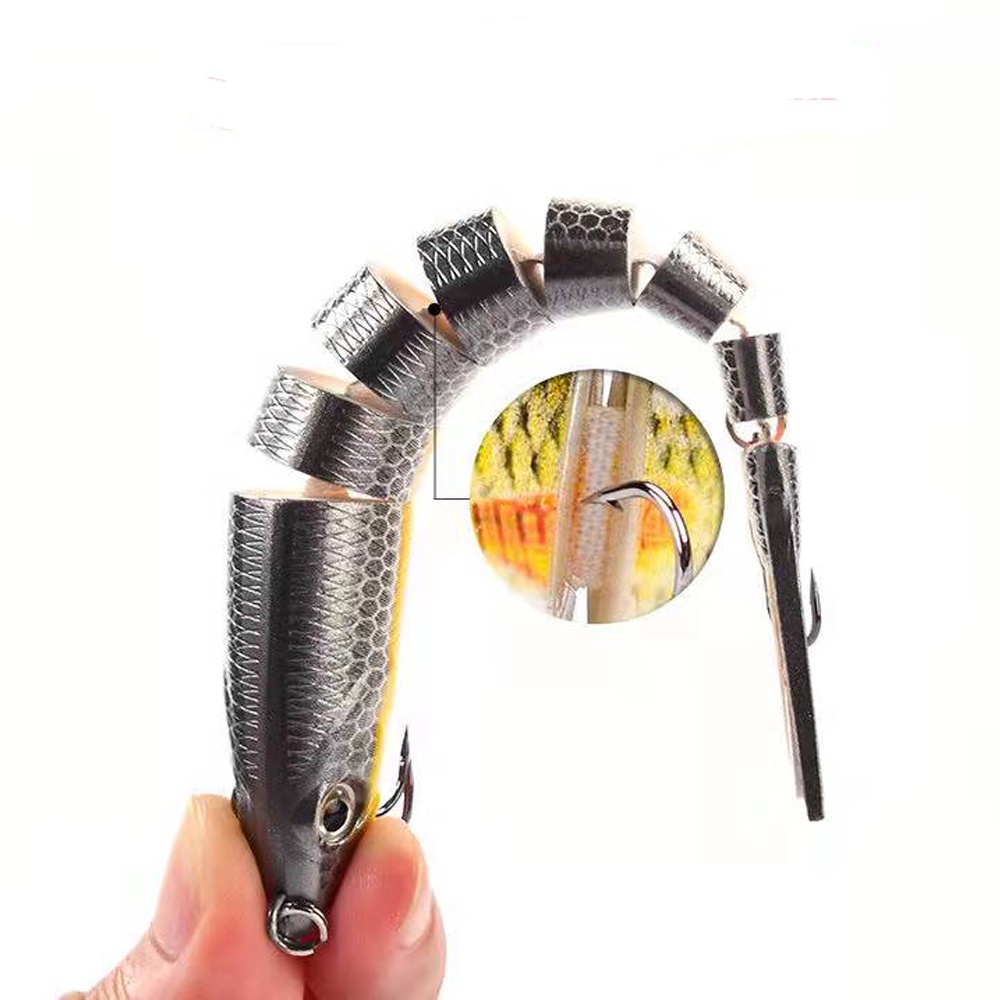 Umpan Pancing Hard Bait Bentuk Ikan Imitasi Dengan Segmen