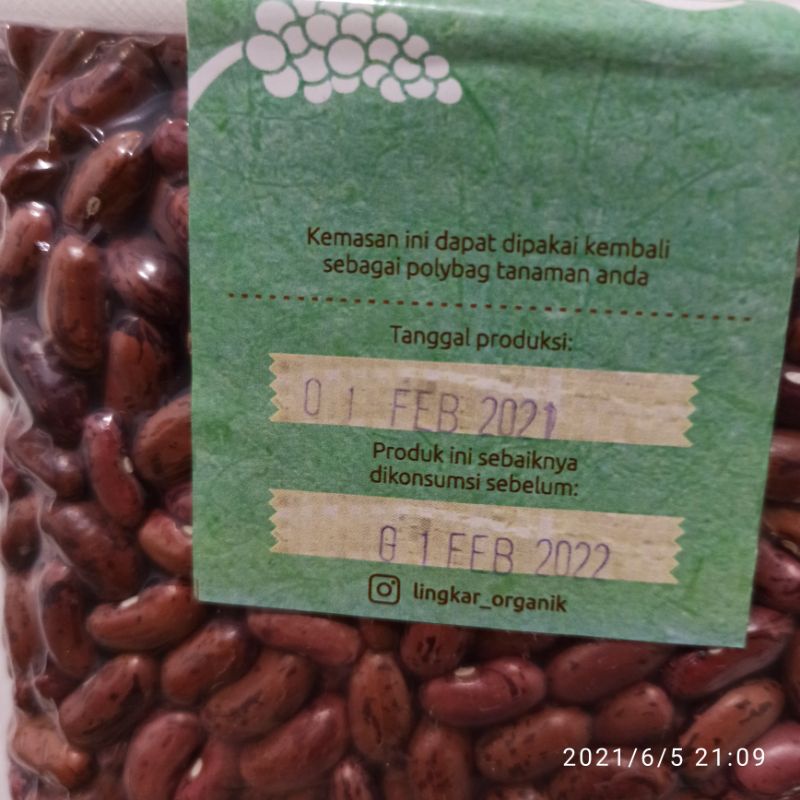 Kacang Merah Mentah 500 gram Lingkar Organik - MPASI