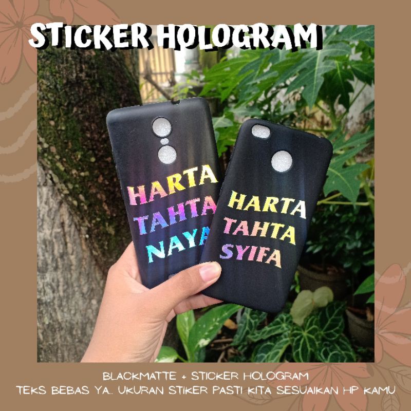 

Case Hologram Custom Nama / Teks Bebas