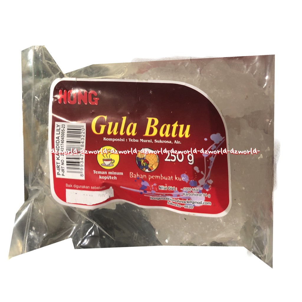 Hong Gula Batu 250gr Gula Bening Besar Keras Bahan Pembuat Kue