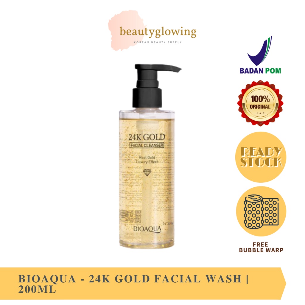 BIOAQUA face wash 24K Gold Facial Cleanser 200ml