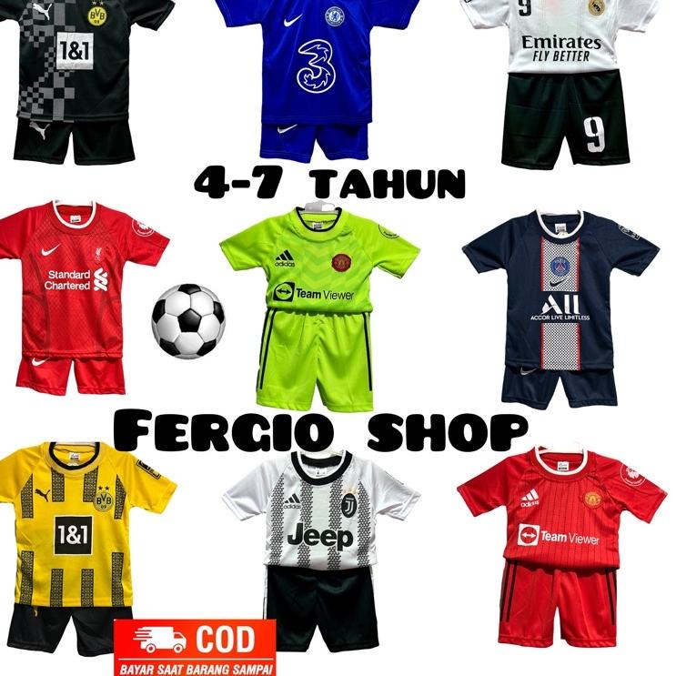 Menarik.. Stelan kaos bola anak termurah/ jersey bola anak terbaru/ baju bola anak/ setelan bola ana