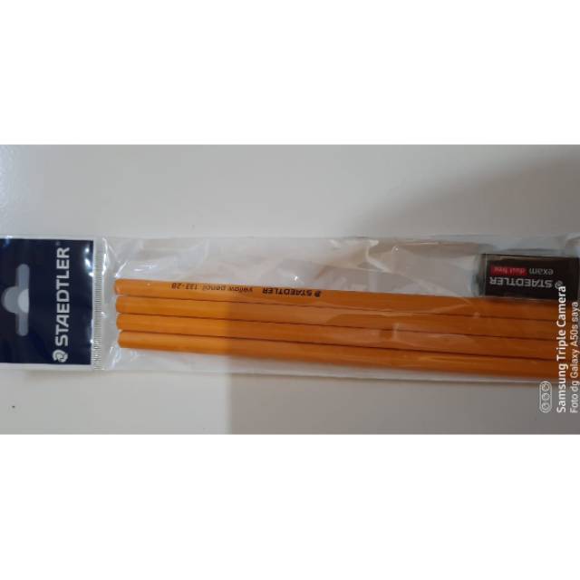 

Staedtler Yellow Pencil 2B Isi 4 pcs + Penghapus