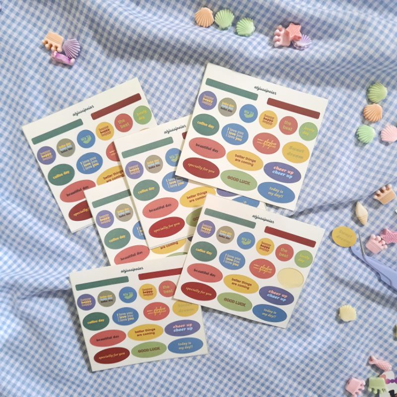 

[READYSTOK] ahjussipolar STICKER DECO BUJO AFFIRMATION WORD