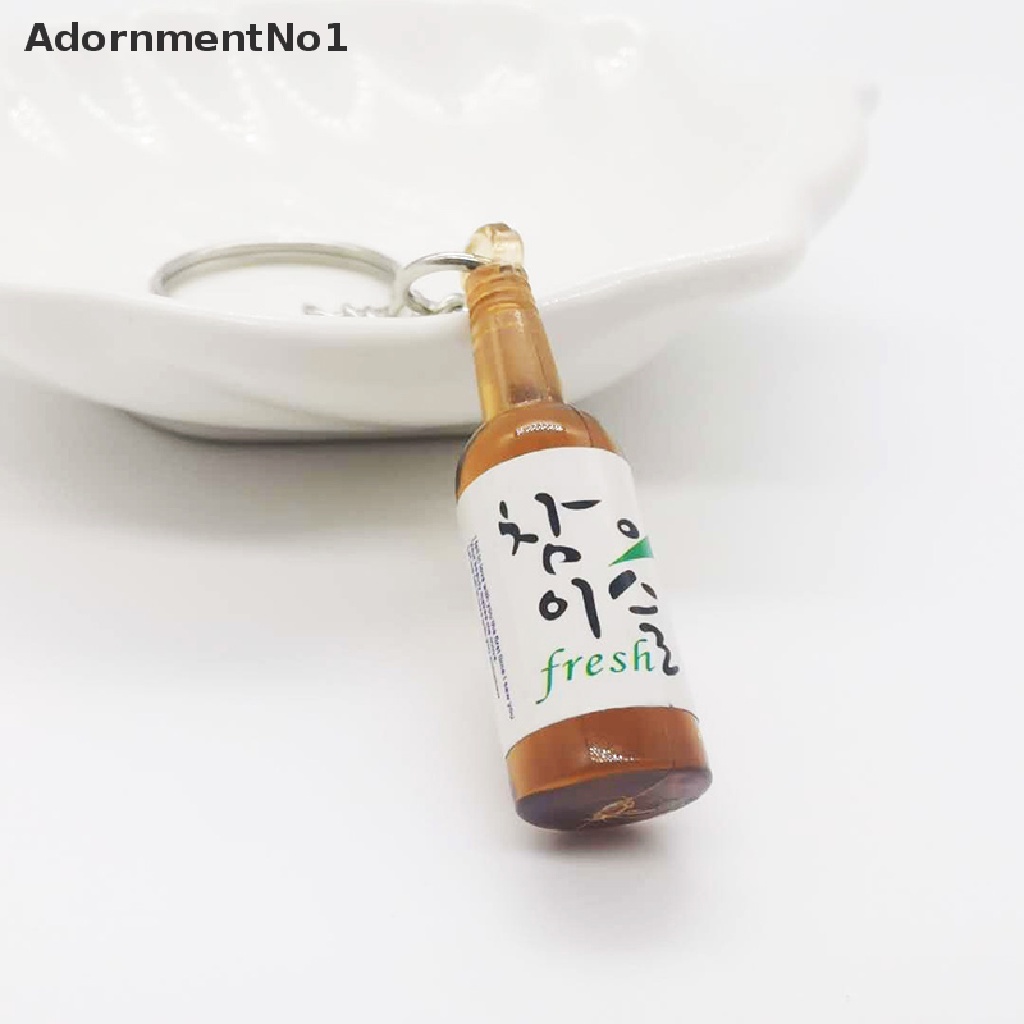 (AdornmentNo1) Gantungan Kunci Bentuk Botol Bir / Wine Bahan Resin Gaya Korea