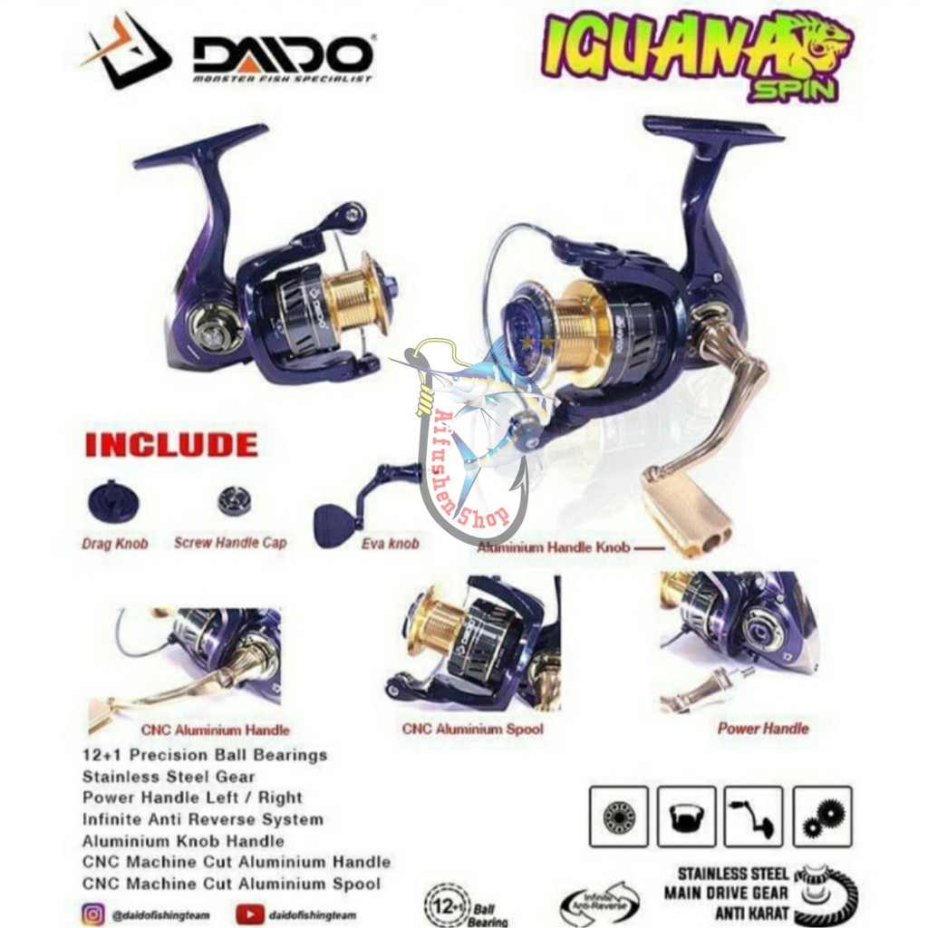 REEL DAIDO IGUANA SPIN Power Handle
