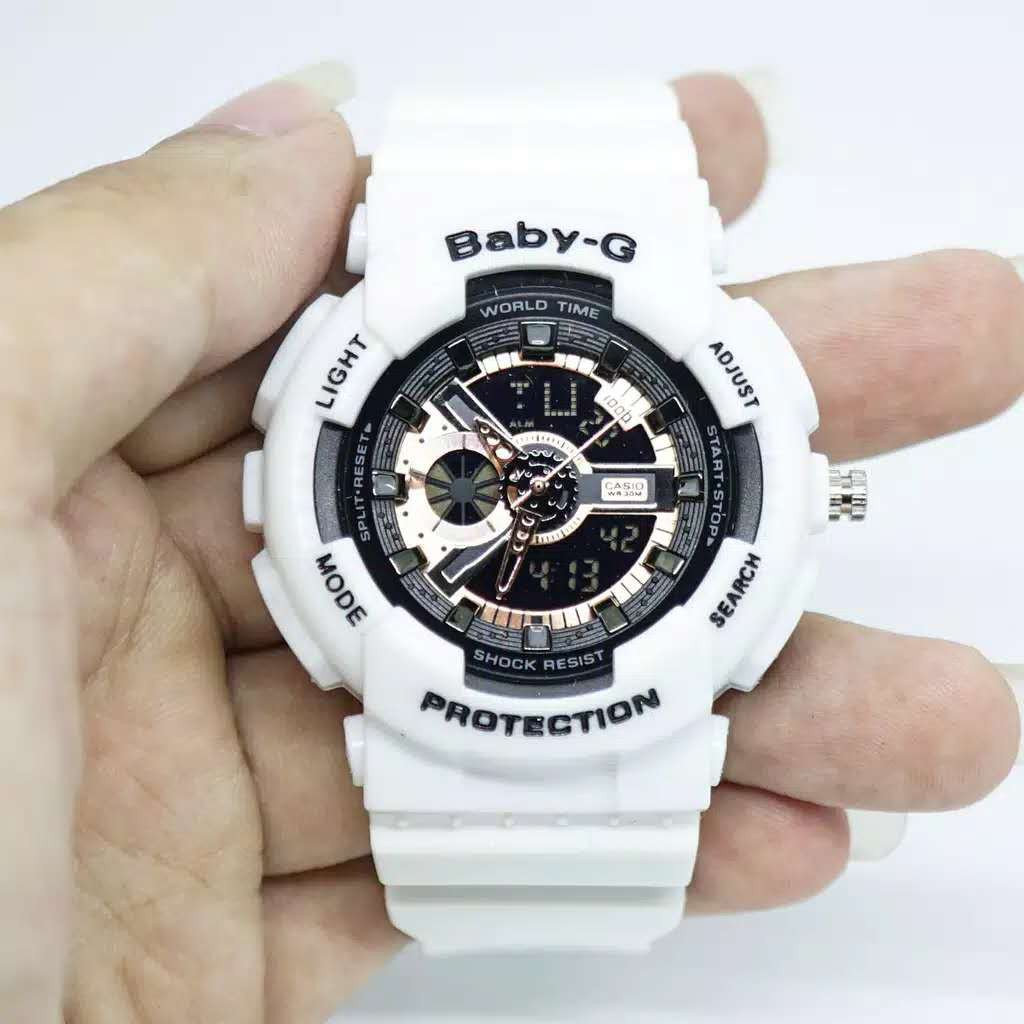 Promo Bulan ini !!! Jam Tangan Wanita casio baby g BGA 110 chrono aktif / Analog Digital Aktif