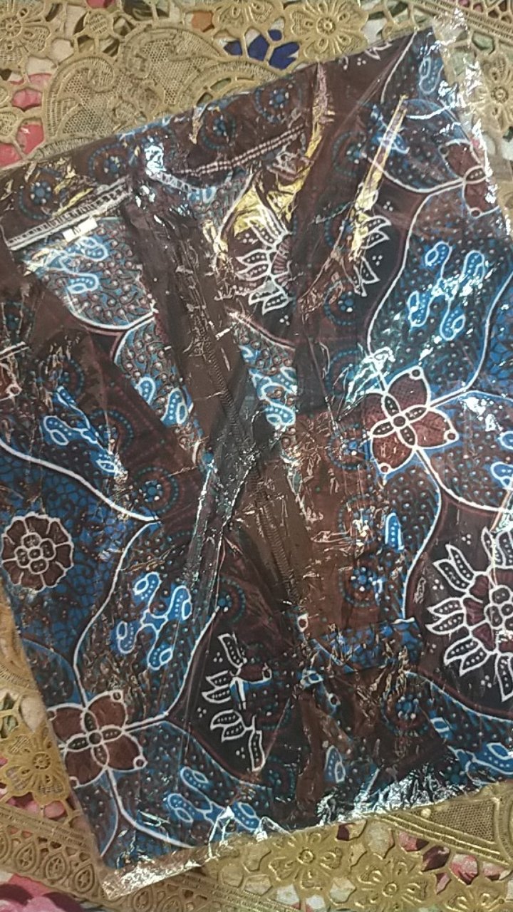 Tey-17 Batik Wanita Asj Sa Hrb026 Kenongo Kemeja Tosca Pendek