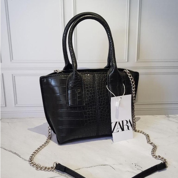 TAS WANITA Z315 Z*RA CROCO EFFECT SLINGBAG PREMIUM IMPORT