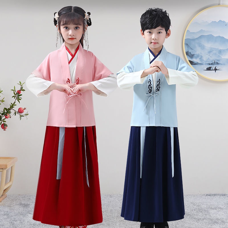 Children's ancient Chinese costume, Chinese School costume, girls' Book Children's Chinese style cos