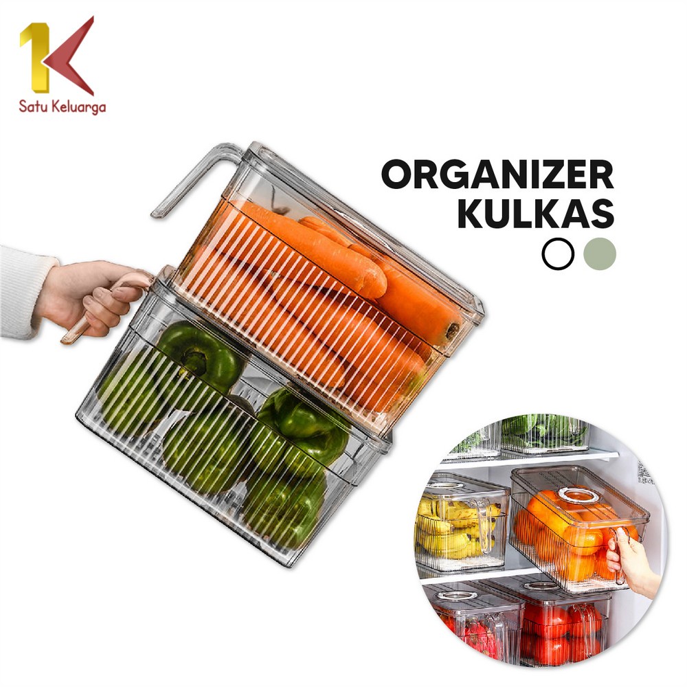 Satu Keluarga Kotak Kontainer Akrilik Transparan C579 Wadah Serbaguna Acrilic Transparant Rak Makana