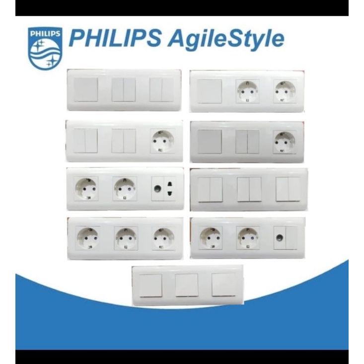 Saklar Philips AgileStyle 3 Gang