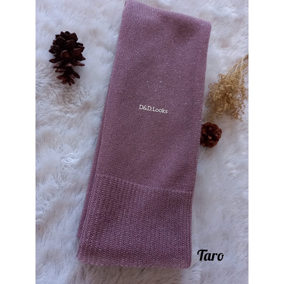 PASHMINA RAJUT GLITTER / TILE PESTA / PASHMINA RAJUT / PASHMINA / HIJAB RIAS PENGANTIN-TARO