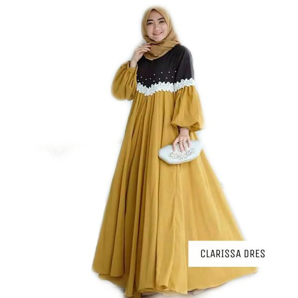 gamis terbaru2021 lebaran wanita remaja jumbo mewah kekinian melani dress syari ori