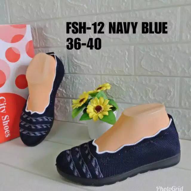 Flat Shoes Rajut New City Shoes Import #FSH -12