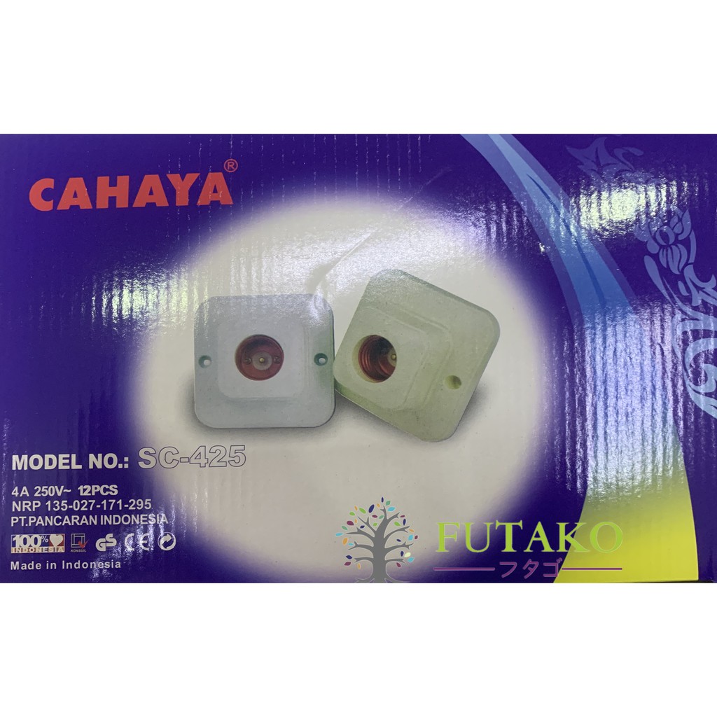 FUTAKO Fitting Lampu Plafon Kotak CAHAYA 462 / Fitting Flafon Kotak SC-462/SC-463