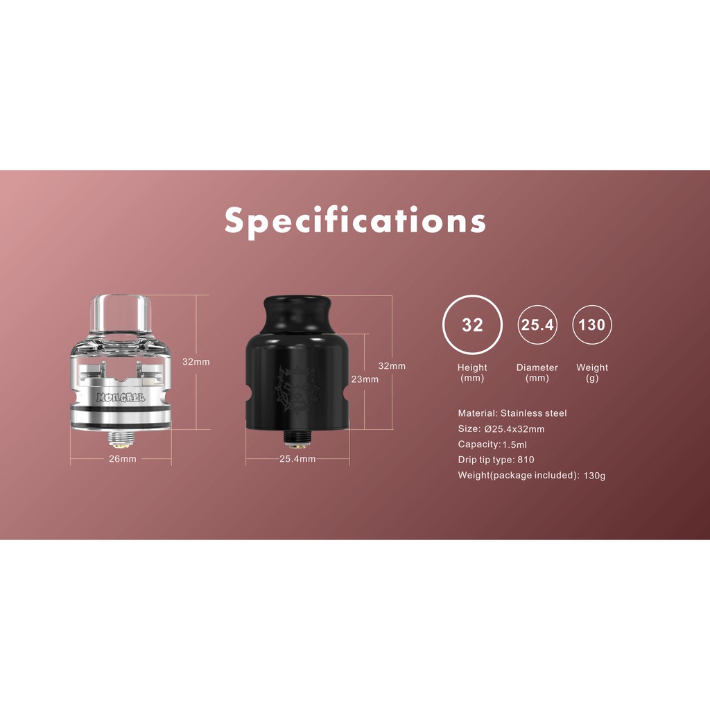 Mongrel RDA Single Coil by Damn Vape 100% Authentic